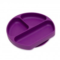 Bumkins 儿童餐盘分格吸盘碗 - 用量大 吸力大 - 紫色